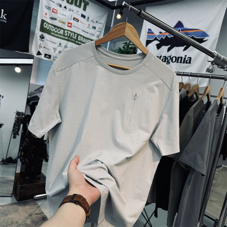 短袖户外棉感速干T恤无痕压胶