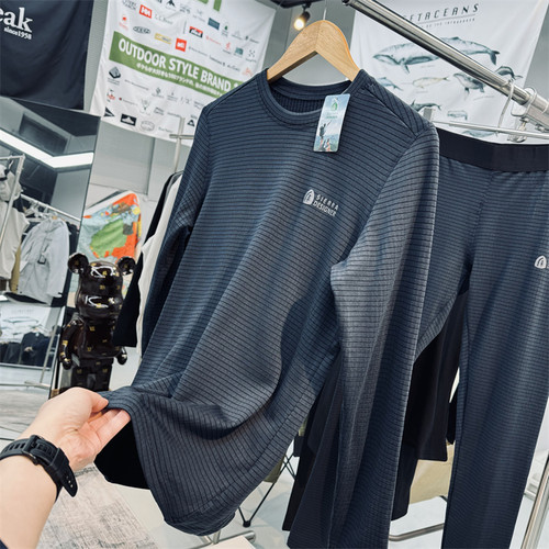 户外抓绒衣裤套装袅款立体方格绒