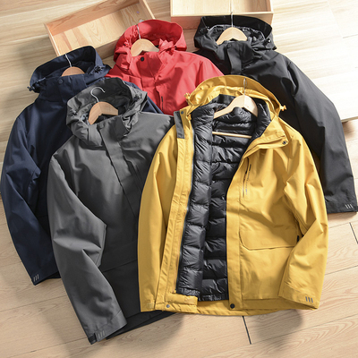 可拆内胆冲锋衣羽绒服防泼水户外