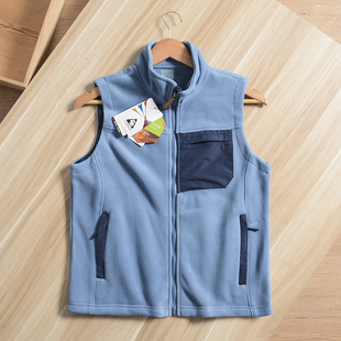 男女同款双面摇粒绒面料防风保暖内胆抓绒衣户外休闲坎肩马甲背心