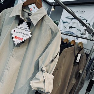 衬衫 平替系列防撕裂格纹肌理户外软壳功能防刮耐磨防泼水男士 长袖