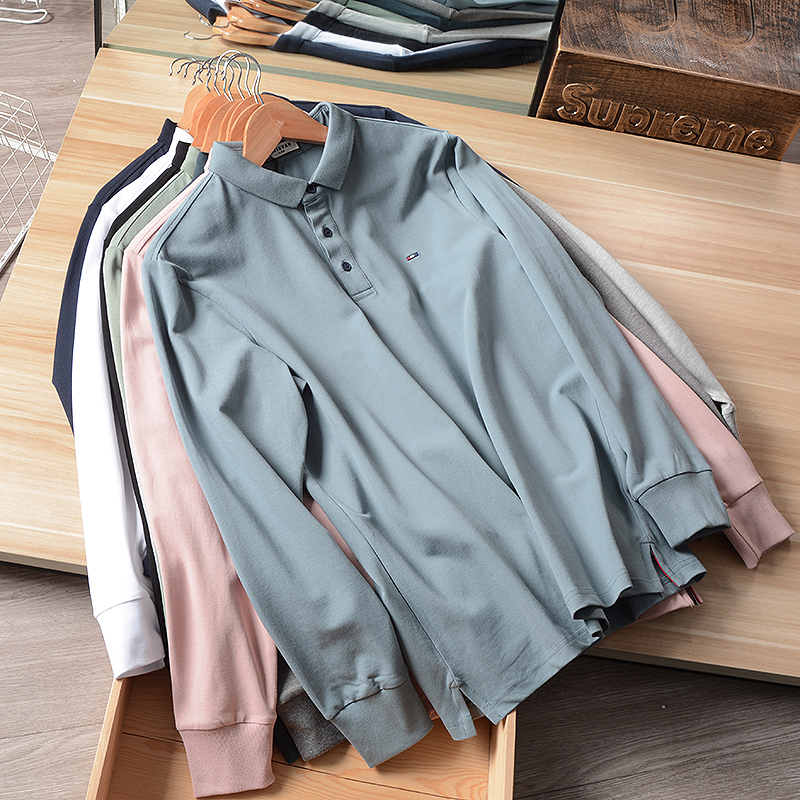 Polo衫全棉珠地网眼英伦窄领