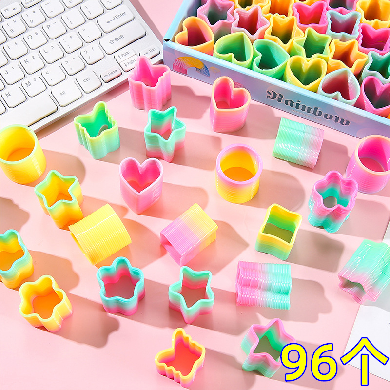 幼儿园儿童玩具弹簧圈叠叠圈宝宝益智早教礼物异型魔力彩虹圈礼品