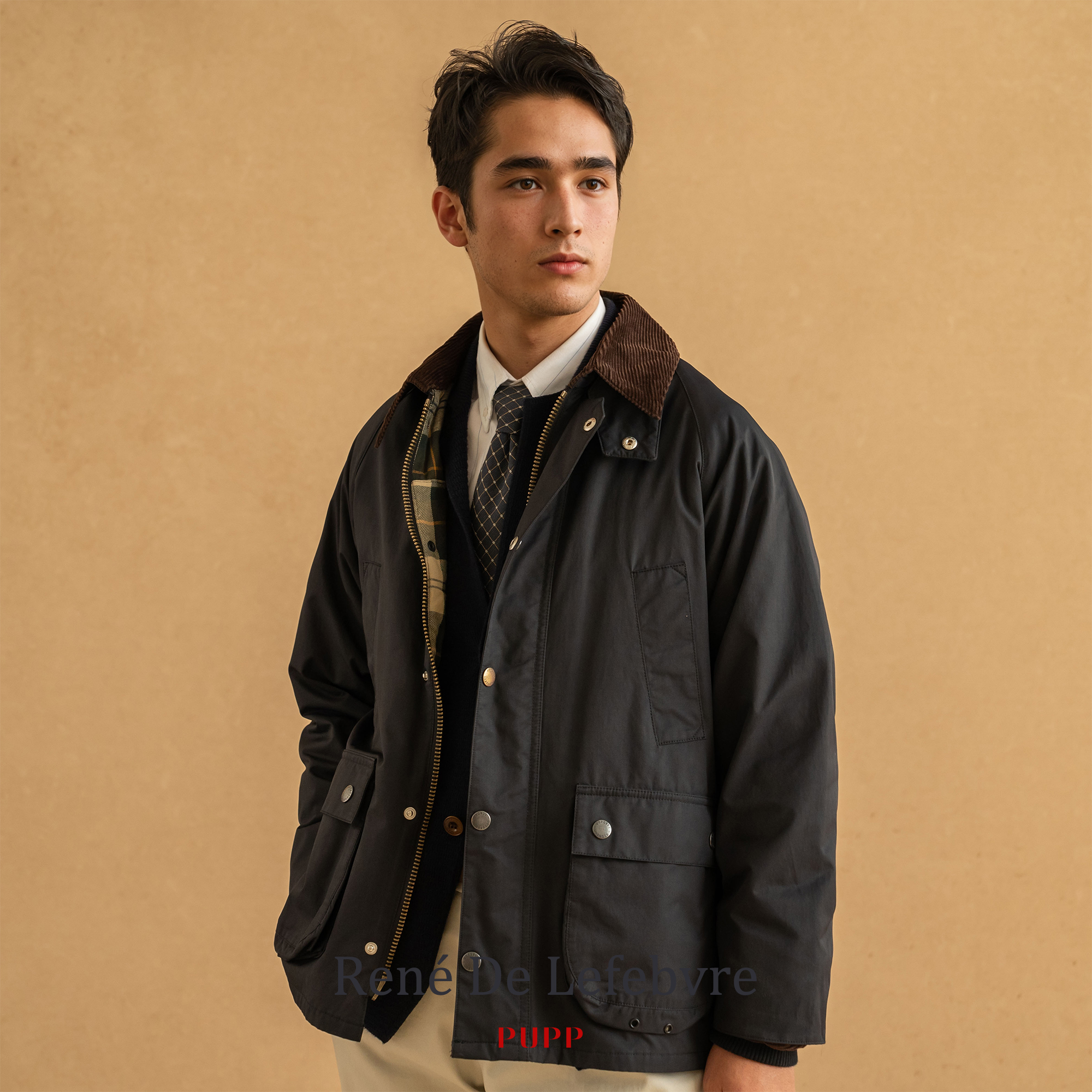 春秋季英伦男式复古猎装无蜡登山工装外套复刻BBR户外冲锋衣夹克