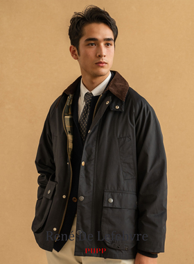 春秋季英伦男式复古猎装无蜡登山工装外套复刻BBR户外冲锋衣夹克