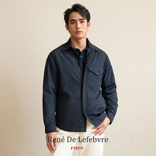 版 PUPP秋冬季 衬衫 休闲简约尼龙防水口袋工装 型薄棉服夹克外套 男士