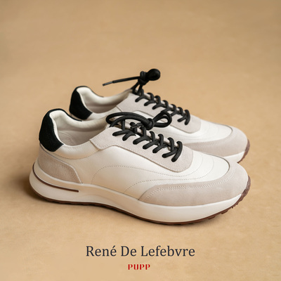 PUPP新款男士百搭头层牛皮简约撞色设计增高板鞋运动鞋休闲鞋LP