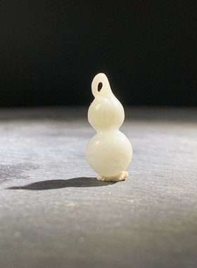 和田玉葫芦挂件 新疆且末料葫芦玉吊坠编绳DIY配饰手机小挂坠