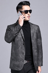 B9628钱塘2020-3冬季男士羽绒服90白鸭绒休闲西装加厚外穿P195图片