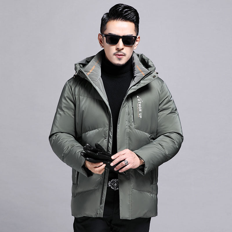 B2107钱塘2020-3冬季纯色男士羽绒服90白鸭绒立领休闲P290，男装羽绒服，钱塘207-3