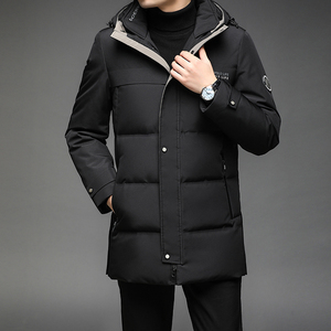 B2176钱塘2020-3冬季连帽男士羽绒服90白鸭绒中年商务休闲P290图片