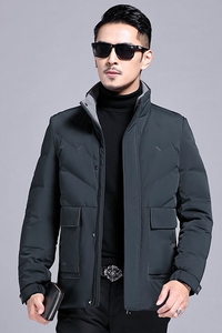 B21005钱塘2020-3冬季男士羽绒服内里商务休闲外穿外套纯色P240图片