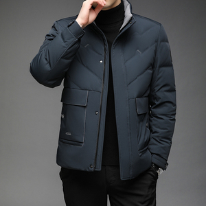 B21005钱塘2020-3冬季男士羽绒服内里商务休闲外穿外套纯色P240图片
