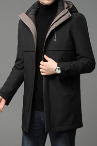 B20167钱塘2020-3冬季男士羽绒服90灰鸭绒加厚连帽P325图片