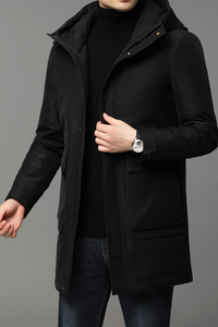 B2019钱塘2020-3冬季男士羽绒服90白鸭绒加厚连帽休闲P360图片