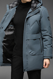 B2001钱塘2020-3冬季纯色男士羽绒服90白鸭绒连帽休闲纯色P230，男装羽绒服，钱塘207-3