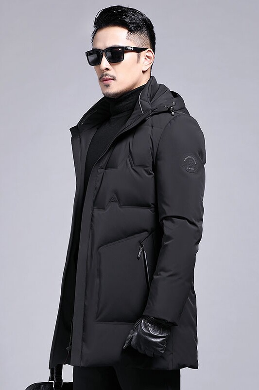 B2186钱塘2020-3冬季连帽男士羽绒服90白鸭绒中年商务休闲P310,男装羽绒服,钱塘207-3