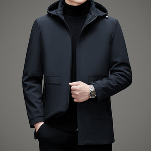 V1001钱塘2020-3冬季跑量男士休闲羽绒服连帽灰鸭绒保暖冬季P200图片