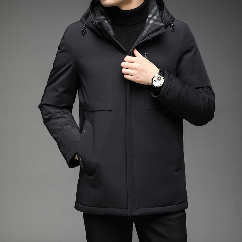 B21008钱塘2020-3冬季连帽可脱卸男士羽绒服中长款休闲外套P265，男装羽绒服，钱塘207-3