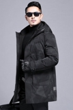 B04钱塘2020-3冬季男士羽绒服90白鸭绒连帽休闲中长款外套P275，男装羽绒服，钱塘207-3