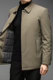 DMF9985钱塘2020-3冬季男士翻领棉服加厚商务高品质基础款P150，男装棉衣，钱塘207-3