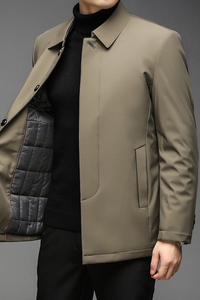DMF9985钱塘2020-3冬季男士翻领棉服加厚商务高品质基础款P150