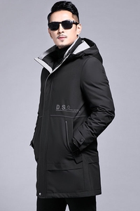B21009钱塘2020-3冬季羽绒服加厚连帽男士中长款休闲外穿外套P290图片