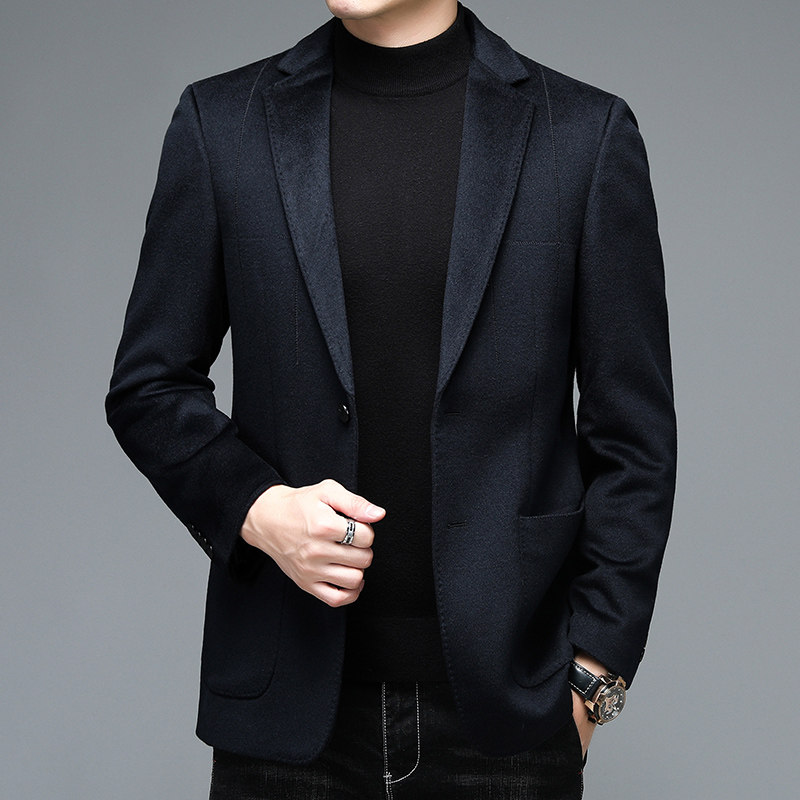 M99639钱塘2020-3冬男士羊绒双面尼西装商务精品休闲加厚P350，男装毛呢大衣，钱塘207-3