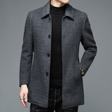 M2287钱塘2020-3冬男士羊毛呢大衣羽绒内胆商务精品休闲加厚P370，男装毛呢大衣，钱塘207-3
