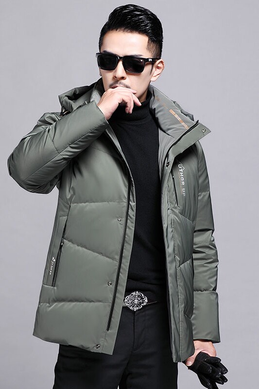 B2107钱塘2020-3冬季纯色男士羽绒服90白鸭绒立领休闲P290,男装羽绒服,钱塘207-3