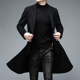 M1912钱塘2020-3冬男士双呢羊毛商务休闲大衣超酷中长款P500，男装毛呢大衣，钱塘207-3