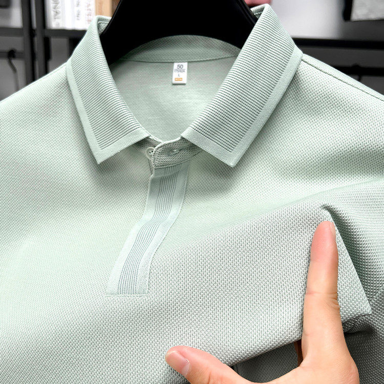 60S丝光棉男透气抗菌Polo衫