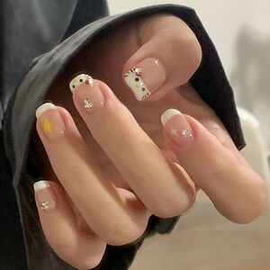 猫咪小孩穿戴美甲穿戴甲片4岁以上岁女童的儿童美甲贴片假甲学生