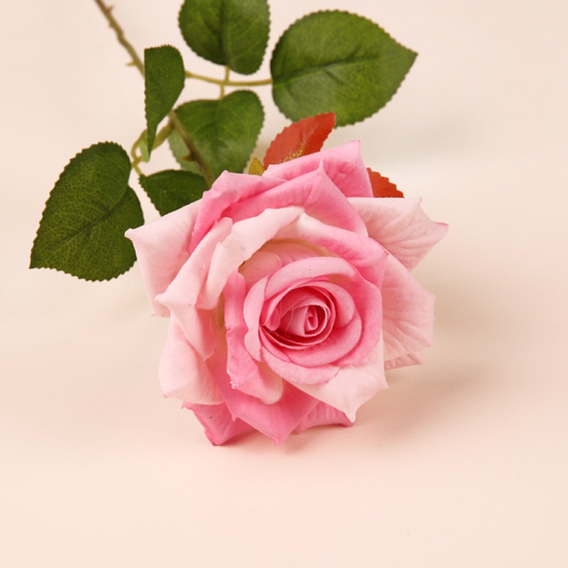 Artificial roses, indoor artificial flowers, tulips, plastic living room decoration bouquets, single ornaments, flower arrangements, dried flower displays thumbnail 2