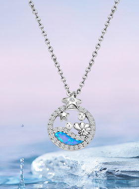 迪士尼深海项链女款2026新款纯银小众轻奢高级感送女友生日礼物