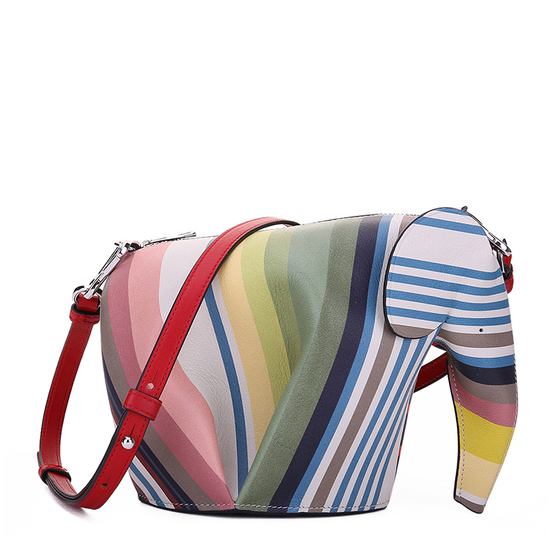 LOEWE/ÂÞÒâÍþElephant MiniÅ®¿î²ÊɫţƤµ¥¼ç°üб¿æ°ü112.70ÏÖ»õ