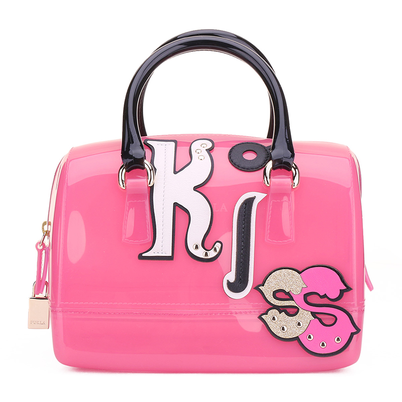 FURLA/ܽÀÅ®¿î ·ÛÉ«pvc¹û¶³°üÊÖÌá°ü BMP2 пîÏÖ»õ
