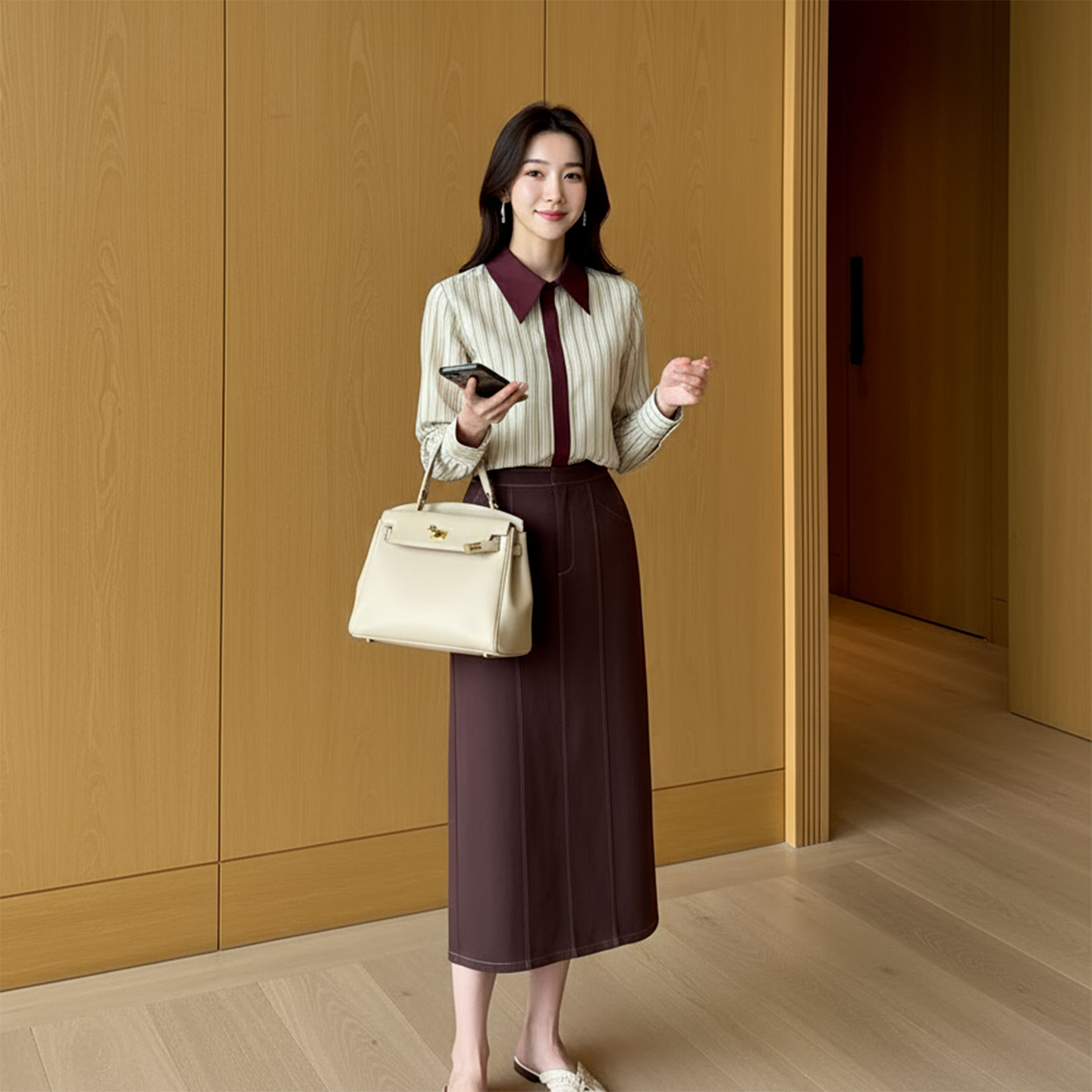 条纹衬衫女轻奢减龄洋气2025早秋