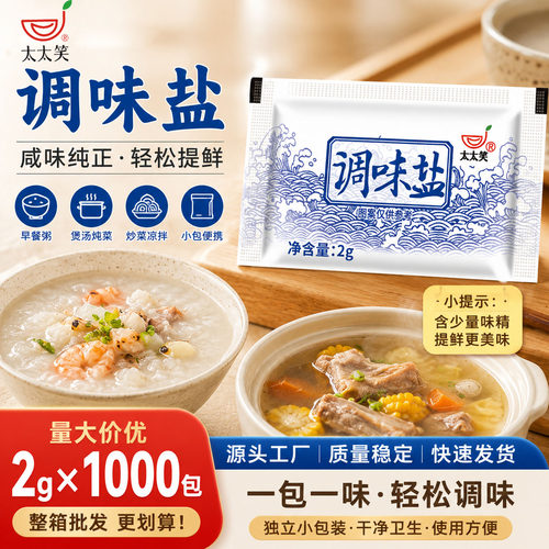 一次性外卖小盐包2g装调味盐