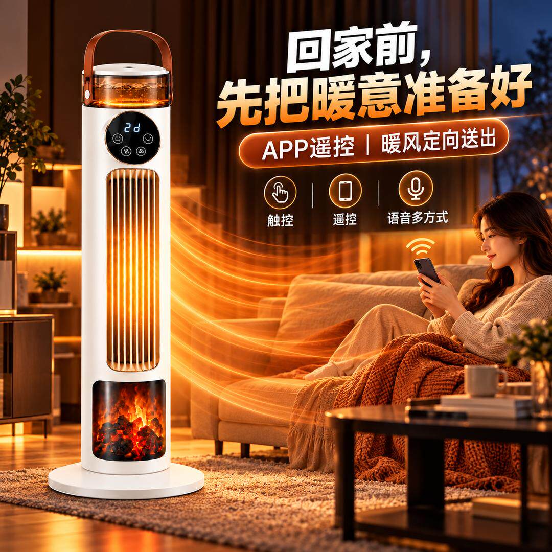 新款家用取暖器智能暖风机