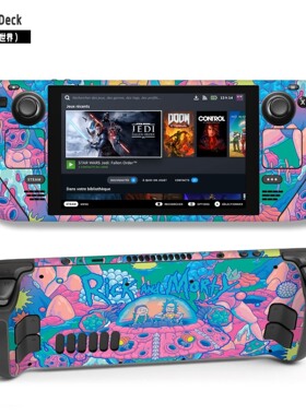 Steam deck oled二代掌机贴纸高清贴膜痛贴卡通deck改色不留残胶