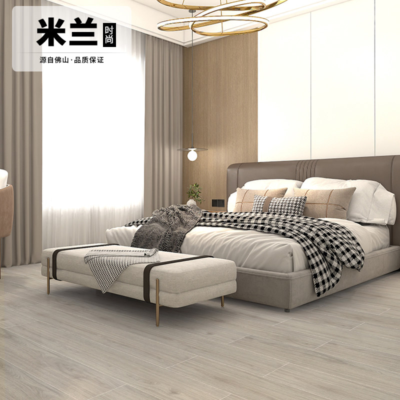 木纹砖1200x200卧室地板砖餐厅商铺瓷砖全瓷不透水防滑耐磨质感砖