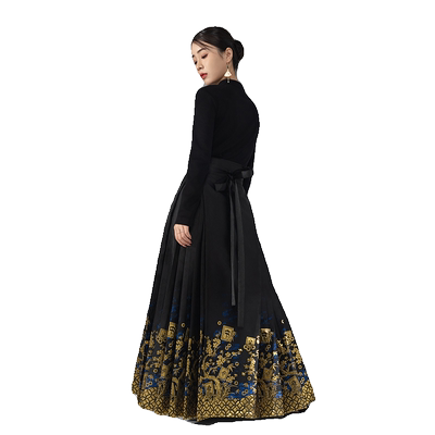 醉雨朵重工织金马面裙