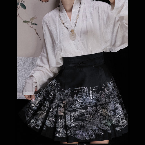 醉雨朵2024重工织金螺钿夏季套装