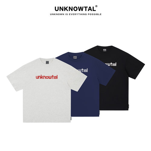 UNKNOWTAL刺绣LOGO长绒棉短袖