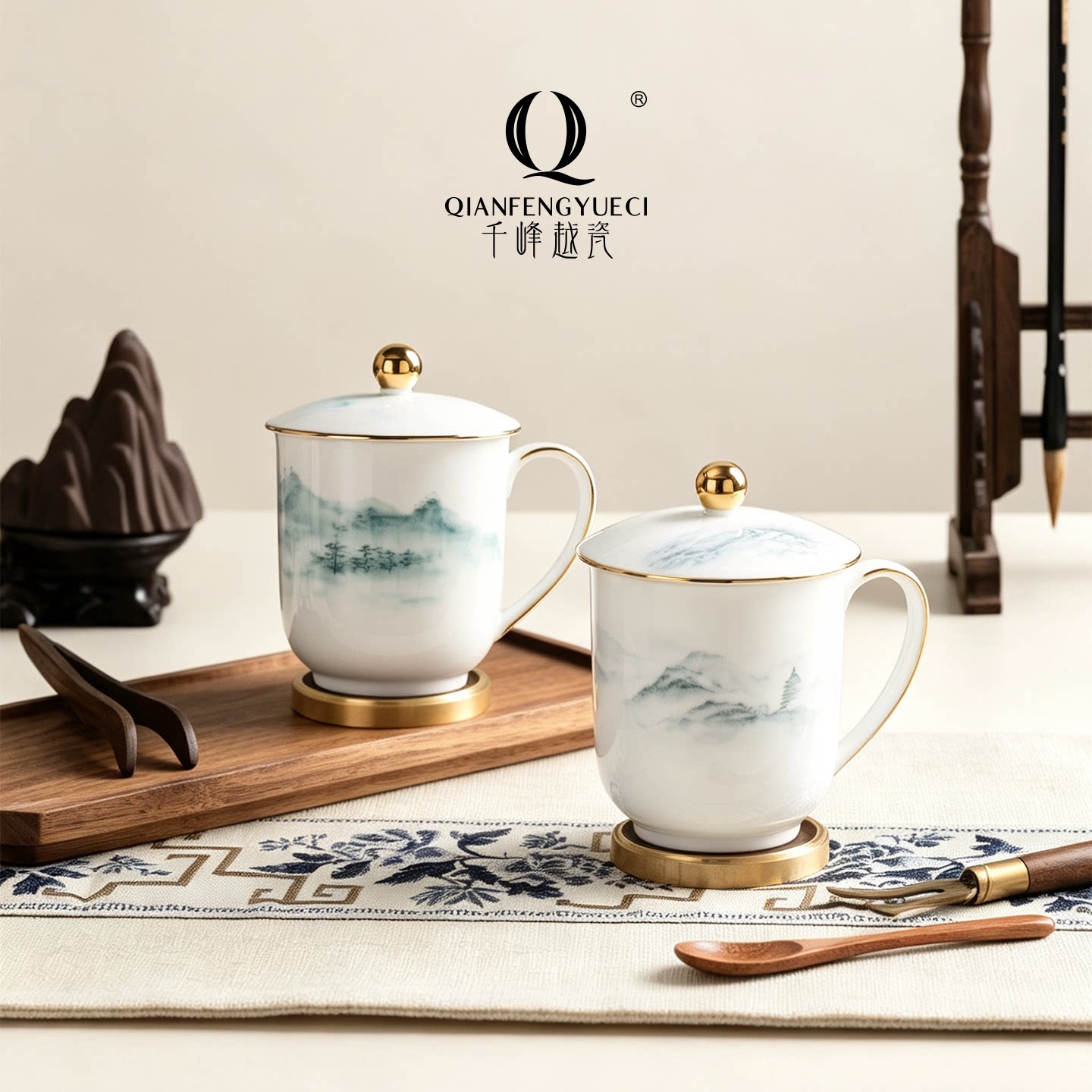 楠宋·千峰越瓷办公室高档茶杯