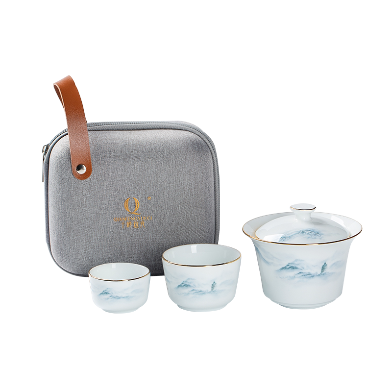 楠宋·千峰越瓷陶便携式旅行茶具