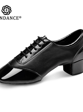 ITENDANCE成人男士专业拉丁舞鞋新款牛皮软底国标交谊恰恰舞蹈鞋