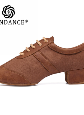 ITENDANCE新款专业拉丁舞鞋教师鞋女软底成人中跟舞蹈鞋透气