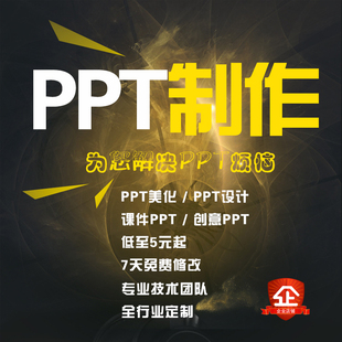 专业ppt制作设计服务代做美化修改汇报课件答辩招商婚礼路演定制